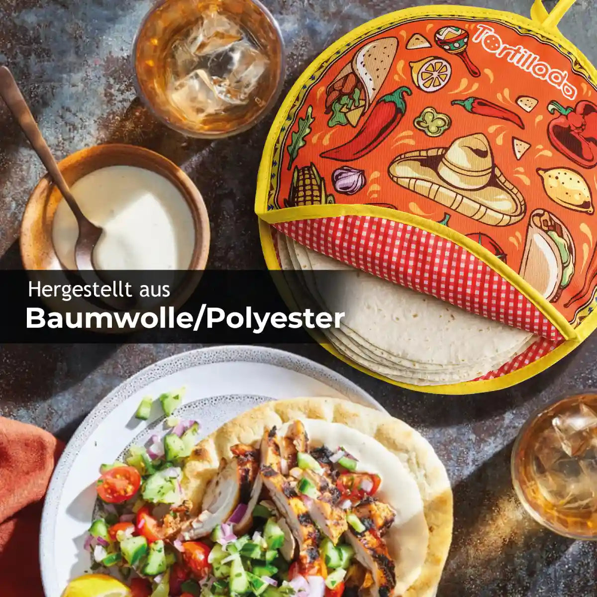 Tortilla Wärmer aus Stoff